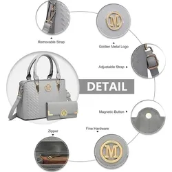 Miss Lulu Handtasche Damen in silber von LuxusKollektion