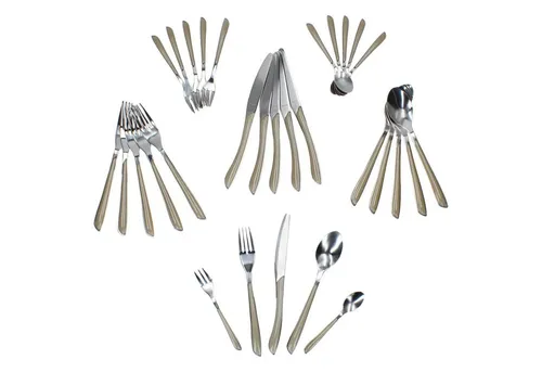 Ritzenhoff & Breker Besteck-Set 30tlg Beauty für 6 Personen - Edelstahl Besteckset in elegantem Taupe, perfekt für stilvolle Dinnerpartys und den täglichen Gebrauch.