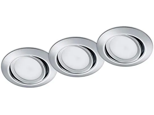 Trio Leuchten LED Einbauleuchten Rila 3er-Set 650310306, Metall Chrom, inkl. 3x x 5 Watt LED