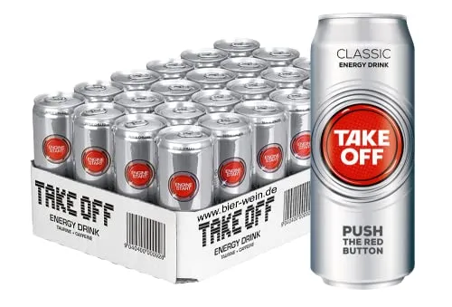 Take Off Energy Drink Classic 24 x 0,5l - inkl. 6 Euro DPG EINWEG Pfand - sometimes you just need to push the red button