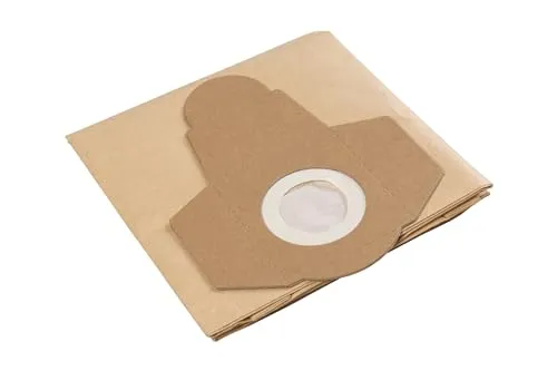 Högert Technik Staubbeutel, 30 L, 5 STK., passend für HT2E412, aus Filtergewebe, langlebig, umweltfreundlich, hohe Filtration, für Werkstatt- & Industriesauger