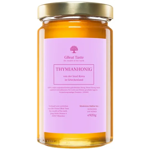 🍯Echter Honig - Thymianhonig 920g von der Insel Kreta in Griechenland 🍯