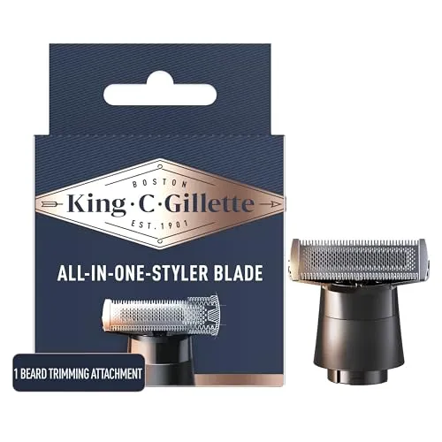 King C. Gillette Style Master Bartschneider Rasierer-Nachfüllpack mit 4-Richtungs-Metall-Rasierklingen, 1 Kartusche