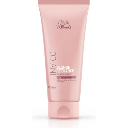 Wella Professionals Invigo Blonde Recharge Cool Color Refreshing Conditioner 200 ml - Haarspülungen, frischt kühle Blondtöne auf und neutralisiert Gelbstich für strahlendes, lebendiges Haar. Intensive Pflege für geschmeidige Kämmbarkeit.