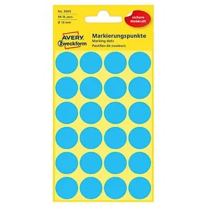 AVERY Zweckform Klebepunkte 3005 blau Ø 18,0 mm, 96 St.