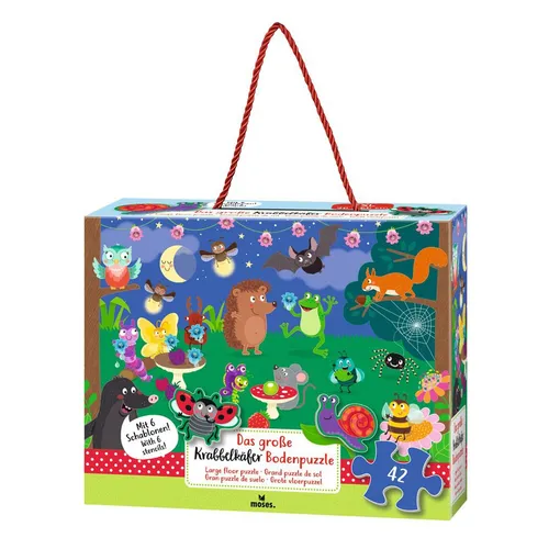MOSES Krabbelkäfer Bodenpuzzle XXL Puzzle 42 Teile ab 4 Jahren