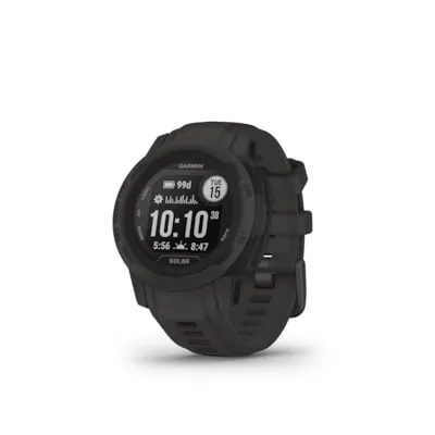 Garmin INSTINCT 2S SOLAR - Aktivitätstracker mit 21 Tagen Akkulaufzeit, schiefergrau und wasserdicht bis 10 ATM