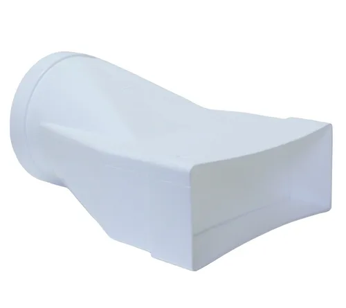 Flachkanal 220x90mm Umlenkstück auf Ø 150 mm Rundrohr