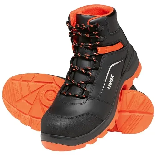 uvex Stiefel S3 95072-45 W11 - Komfortabler Schutz in Schwarz - Arbeits- & Schutzkleidung: Die metallfreien uvex 2 xenova® Stiefel bieten maximalen Tragekomfort, optimale Dämpfung und sind ideal für Indoor- und Outdoorarbeiten.