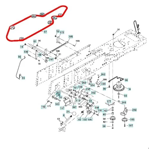 Wolfbelt Keilriemen 532170140 passend für McCulloch M125-97HRB, M135-92HRB, M135-97HRB, M155-107HRB, M165-107HRB, M175H38RB, M185-107HRB, M200-107HRB