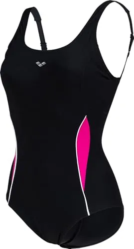 Arena Shape-Badeanzug Schwarz - Größe 42 - Bademode mit chlorbeständigem, schnelltrocknendem Material, das die Silhouette formt und verstellbare Träger für optimalen Komfort bietet.