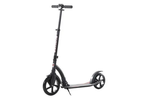HOMCOM Tretroller mit Stoßdämpfung - höhenverstellbar und schwarz - Roller/Kickboards mit Stoßdämpfung für mehr Fahrkomfort, ideal für ab 14 Jahren und bis 100 kg, perfekt für Freizeit und Outdoor-Aktivitäten.