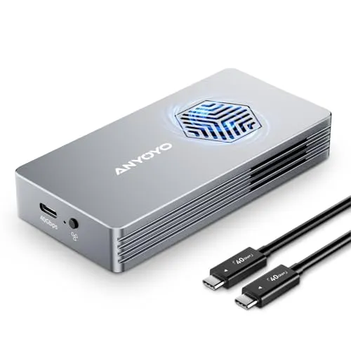 ANYOYO 40Gbps M.2 NVMe SSD Gehäuse mit Lüfter