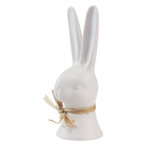 Hasenkopf Osterdeko Keramikfigur Weiß 17cm Deko Hase Ostern