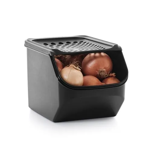 Tupperware OnionSmart - 5,5L Frischhaltebehälter für Zwiebeln - Frischhaltedosen, bewahrt Zwiebeln länger frisch durch optimierte Luftzirkulation und reduziert Gerüche - umweltfreundlich und platzsparend.