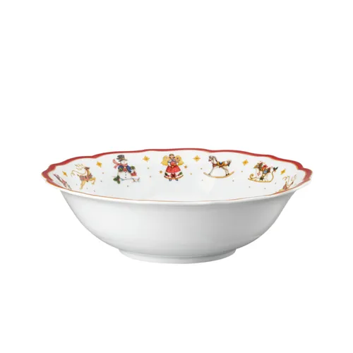 Bowl 23 cm Happy Wintertime - Rührschüssel aus mehrfarbigem Porzellan mit einem Durchmesser von 23 cm – perfekt für festliche Anlässe und kreative Küchenideen.