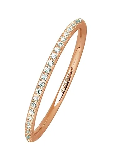 XENOX XS1721R/54 Damen Ring Sterling-Silber 925 Rose Zirkonia 17,2 mm Größe 54