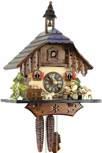 Eble -Bernhardiner 33cm- 18570 Kuckucksuhr Original Schwarzwälder Kuckuckuhr Ech