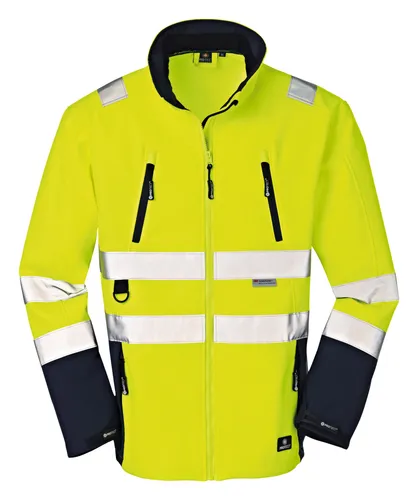 4Protect Jacke Pittsburgh Softshell - Leuchtgelb/Navy Größe XXL - Robuste Softshelljacke für optimale Sichtbarkeit und Schutz bei Outdoor-Aktivitäten, ideal für Arbeit und Freizeit.