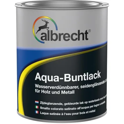 Albrecht Aqua-Buntlack Seidenglanz 9110 Weiß 750 ml – Hochwertiger Lack