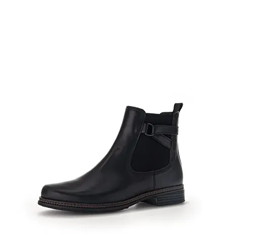 Gabor Damen Chelsea Boots - Best Fitting Stiefeletten für den Übergang - Wanderschuhe mit flachem Absatz und Reißverschluss, ideal für den Alltag. Aus hochwertigem Lackleder mit bequemer Melange-Innenausstattung.