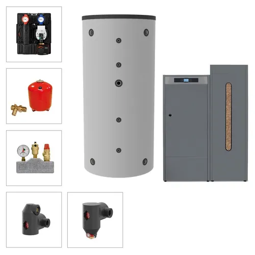 Solarbayer Pelletkesselset PLT-AC 18-1A mit 1xSLS-800 Speicher
