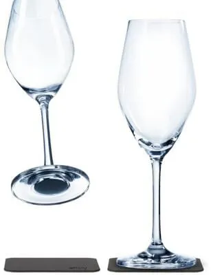 silwy Magnet Champagnerglas 2er Set, Kristallglas 200ml - Elegante Kristallchampagnergläser mit Magnet und rutschfesten Untersetzern für ein stilvolles Trinkerlebnis. Ideal für besondere Anlässe und luxuriöse Momente.