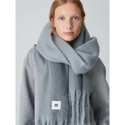 OPUS Damen Schal AMOVI XXL - Flauschiger Oversize Schal in Easy Grey - Schals für Damen | Der OPUS AMOVI Oversize Schal in hochwertiger Lederoptik bietet Stil und Komfort für jede Garderobe.