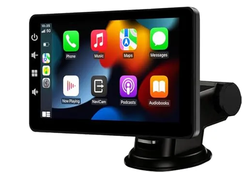 Tragbares Autoradio mit 7 Zoll Touchscreen und Wireless Carplay/Android Auto
