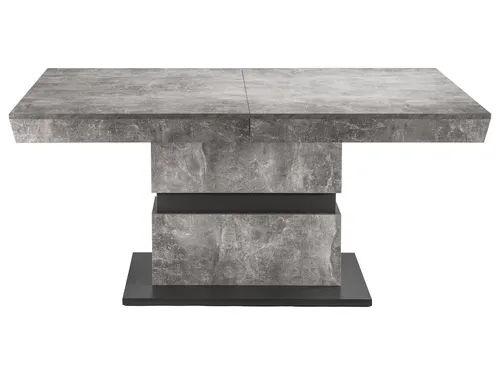 byLIVING Esstisch Matthew - Ausziehbar in Beton-Optik - Esstisch in Beton-Optik, ausziehbar von 160 auf 215 cm, ideal für gesellige Runden. Hochwertige Spanplatte mit Melamin-Finish, einfache Montage und max. Belastung von 100 kg.