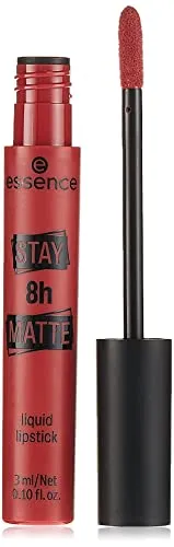 Produktbild essence STAY 8h MATTE liquid lipstick, flüssiger Lippenstift, Nr. 04 Mad About You, rot, mattierend, matt, farbintensiv, intensiv, ohne Alkohol, ohne Parabene, Mikroplastik Partikel frei (3ml)