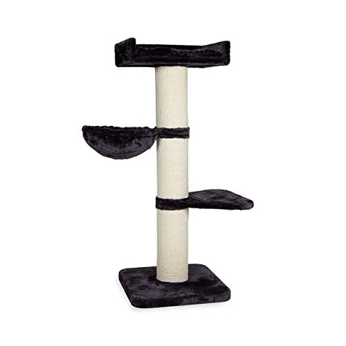 CanadianCat Company Kratzbaum Waterton - anthrazit/beige, 153 cm - Aktivitätskratzbaum für große Katzen, extrem stabil mit 20 cm dicken Sisalsäulen und einem waschbaren Liegekissen. Ideal für Katzenliebhaber, die Wert auf Qualität legen.