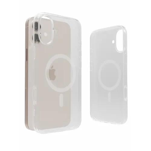 Allity Hülle für iPhone 16 Clear Protector Mag – Hülle Transparent Flexibles Anti-Gelb TPU – Dünne 2 mm - Erhöhte Ränder – Kratzfest & rutschfest – Kompatibel mit magnetischem Zubehör