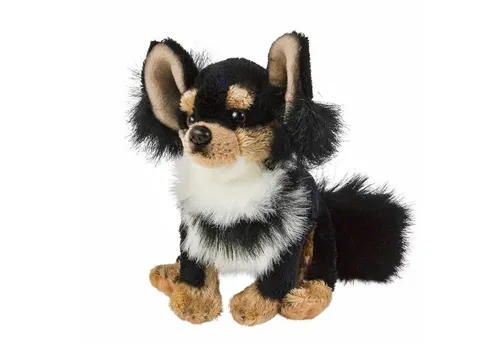 Teddys Rothenburg Kuscheltier Chihuahua 15 cm sitzend schwarz Hund