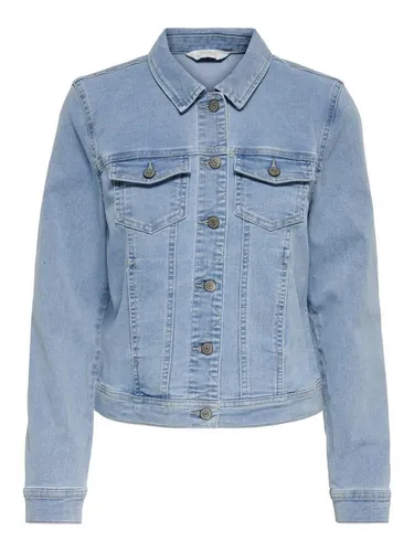 ONLWONDER DNM Jacket NOOS - Funktionsjacke aus Denim, ideal für den Übergang zwischen den Jahreszeiten mit praktischen Brusttaschen und einem modernen Spread Collar.