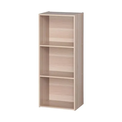 Iris Ohyama, Schrank, 3 Büroregale, Bücherregal, stabil, große Kapazität, multifunktional, solide, Schlafzimmer, Wohnzimmer – Office Basic Rack - CX-3FN – Hellbraun