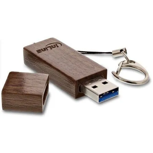 GB InLine woodline Walnuss braun USB 3.0 8
