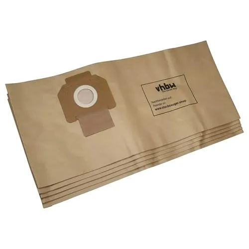vhbw 5X Staubsaugerbeutel kompatibel mit Makita 446L, 446LX, VC3012L, VC3012M Staubsauger - Papier, braun