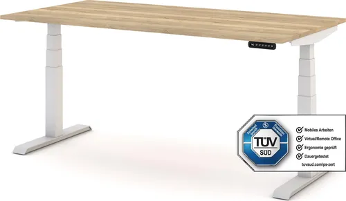 ASSMANN Büromöbel Schreibtisch PITINO – elektrisch höhenverstellbar - Schreibtisch PITINO – Ergonomisch und familiengerecht mit stufenloser Höhenverstellung für gesünderes Arbeiten. Ideal für Homeoffice und Kinderzimmer, TÜV-zertifiziert und 5 Jahre Garantie.