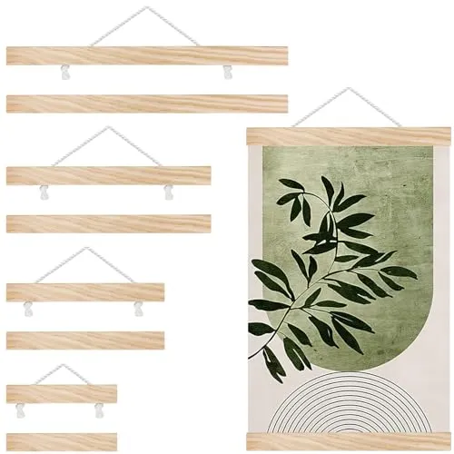 Stk Posterleiste, 11/15/21/31cm Magnetisch Posterleiste, Posterleisten, Holz Poster Aufhänger, Rahmen Bilderleiste Klemmleiste, Posterrolle für Aufhängen von Poster, Fotosk 4