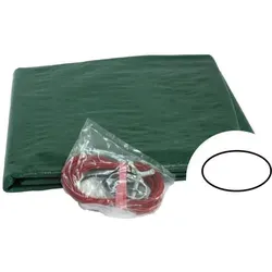 Winterabdeckplane 180 Gr./m², Oval 10,00 x 5,00m