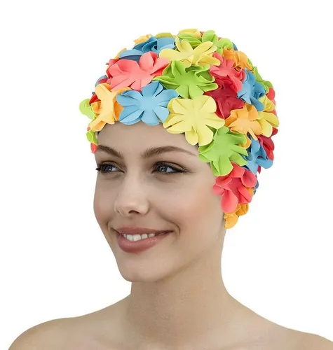 Fashy Badekappe Gummibadehaube Blüten Bunt (3191-01) von Fashy