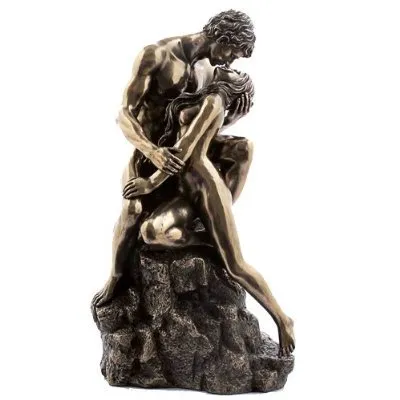 Skulptur die Liebenden frei nach Rodin original Veronese, bronziert
