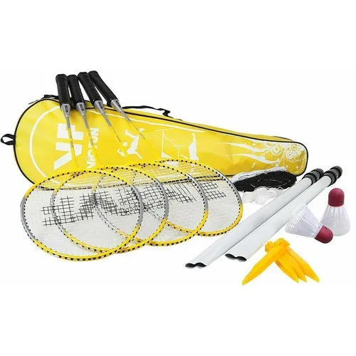 Vicfun Badminton Set A Complete - Badmintonset mit Schlägern und Bällen, ideal für Freizeitspieler und Familien, inklusive Schlägerhülle für optimalen Schutz.