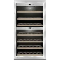 Caso Design CASO WineComfort 66 - Weinkühlschrank - Hochwertiger Weinkühlschrank mit Kompressortechnik für bis zu 66 Flaschen, elegante LED-Beleuchtung und intuitiver Sensor-Touch Steuerung.