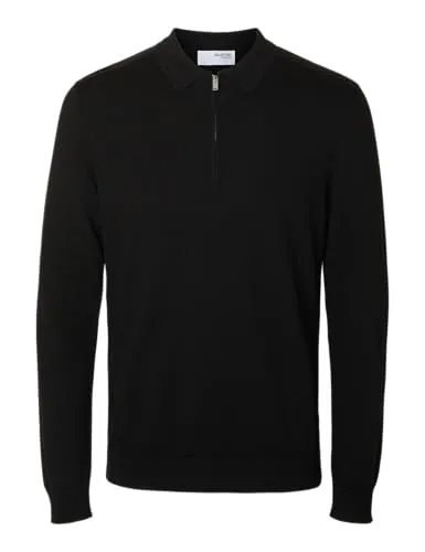 Selected Homme Male Langarm-Poloshirt Strick