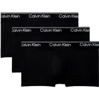 CALVIN KLEIN LOW RISE TRUNK 3PK Herren L schwarz - Herrenunterhosen im praktischen 3er-Pack, körpernahe Passform mit elastischem Logo-Elastikbund für optimalen Komfort und Style.