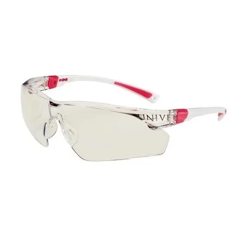 Univet Schutzbrille 506 UP EN 166,EN 170 Bügel weiß rosa,Scheibe klar PC