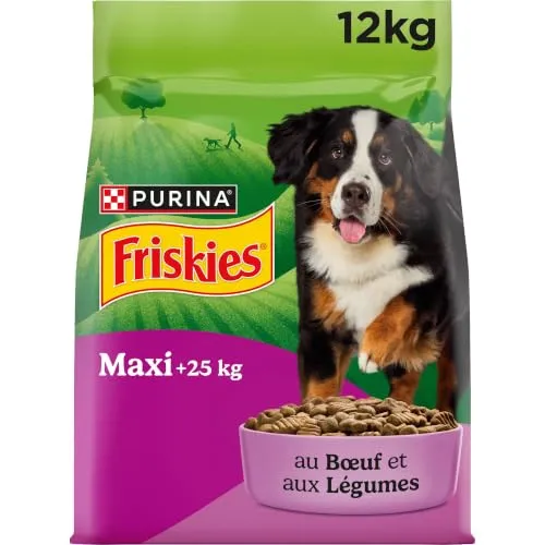 FRISKIES Trockenfutter für Hunde, Maxi-Rind, 12 kg