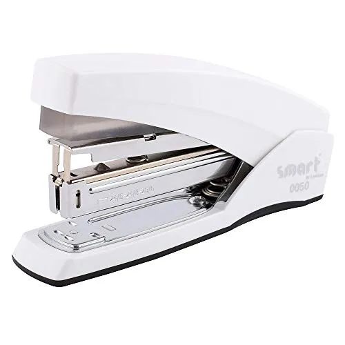 smart by Leviatan 0050 Less Effort Heftgerät 60 Prozent Reduzierter Kraftaufwand Hochwertiges Ergonomisches Gehäuse (Typ 26/6 & Typ 24/6, 24/8mm Heftklammer) 50 Blatt